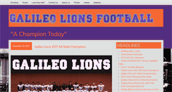 Desktop Screenshot of galileofootball.com